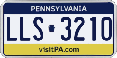 PA license plate LLS3210