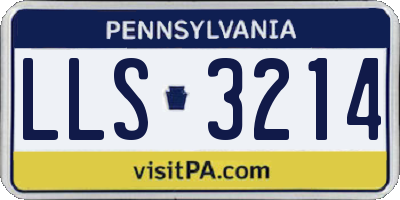 PA license plate LLS3214