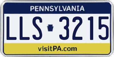 PA license plate LLS3215