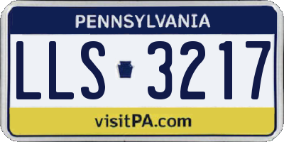 PA license plate LLS3217