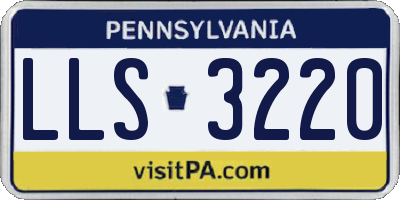 PA license plate LLS3220