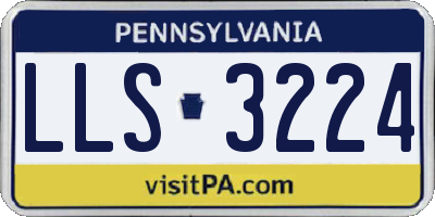 PA license plate LLS3224