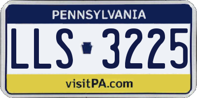 PA license plate LLS3225