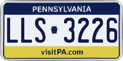PA license plate LLS3226