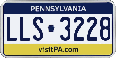 PA license plate LLS3228