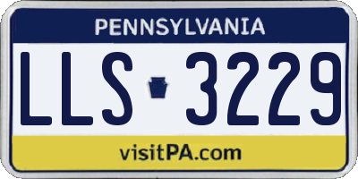 PA license plate LLS3229
