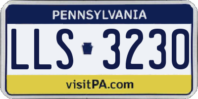 PA license plate LLS3230