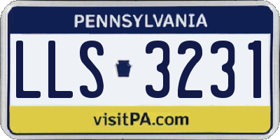 PA license plate LLS3231