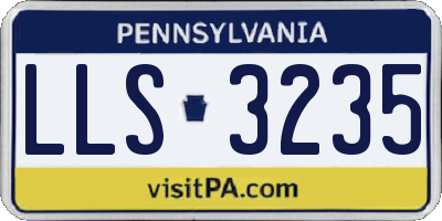 PA license plate LLS3235