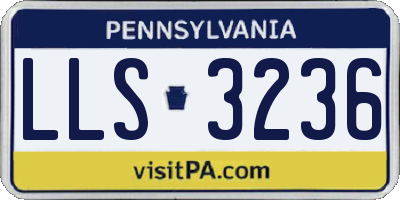 PA license plate LLS3236