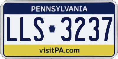 PA license plate LLS3237