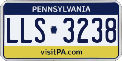 PA license plate LLS3238
