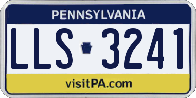 PA license plate LLS3241