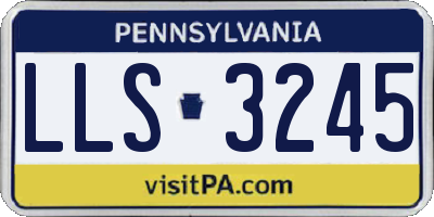PA license plate LLS3245