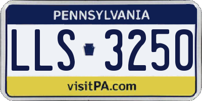 PA license plate LLS3250