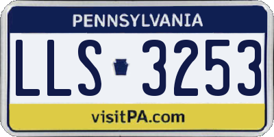 PA license plate LLS3253