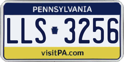 PA license plate LLS3256