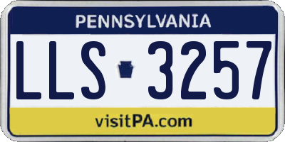 PA license plate LLS3257