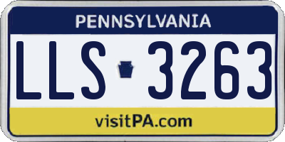 PA license plate LLS3263