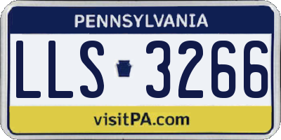PA license plate LLS3266