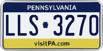 PA license plate LLS3270
