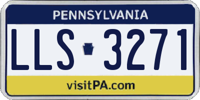 PA license plate LLS3271
