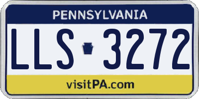 PA license plate LLS3272