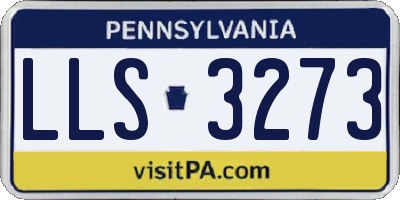 PA license plate LLS3273