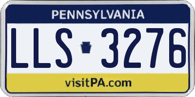 PA license plate LLS3276