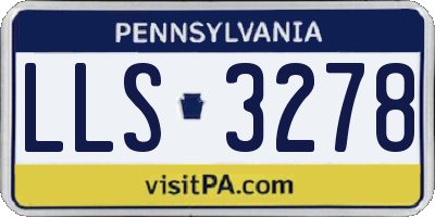 PA license plate LLS3278