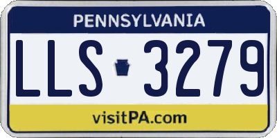 PA license plate LLS3279