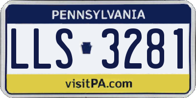 PA license plate LLS3281