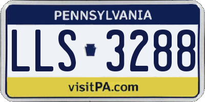 PA license plate LLS3288