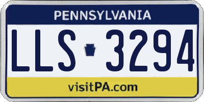 PA license plate LLS3294
