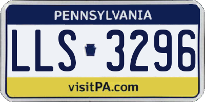 PA license plate LLS3296