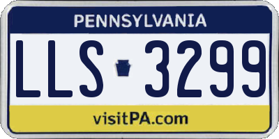 PA license plate LLS3299
