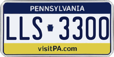 PA license plate LLS3300