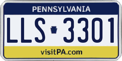 PA license plate LLS3301