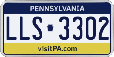 PA license plate LLS3302