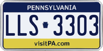 PA license plate LLS3303