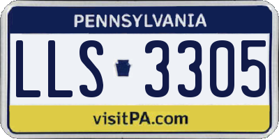 PA license plate LLS3305