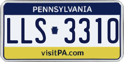 PA license plate LLS3310