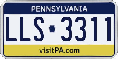 PA license plate LLS3311