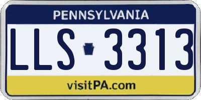 PA license plate LLS3313