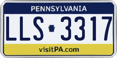PA license plate LLS3317