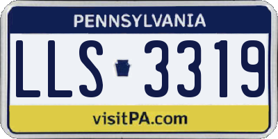 PA license plate LLS3319