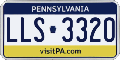 PA license plate LLS3320
