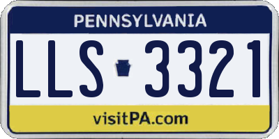 PA license plate LLS3321