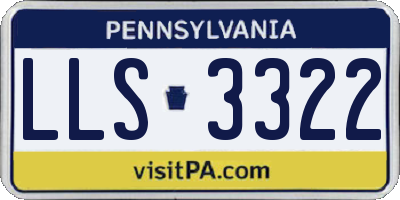 PA license plate LLS3322