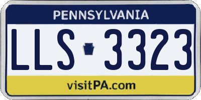 PA license plate LLS3323